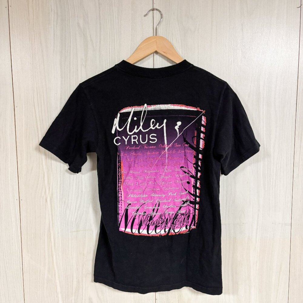 Y2K 2009 Miley Cyrus Wonder World Tour Anvil Vintage Tshirt - Picture 5 of 10